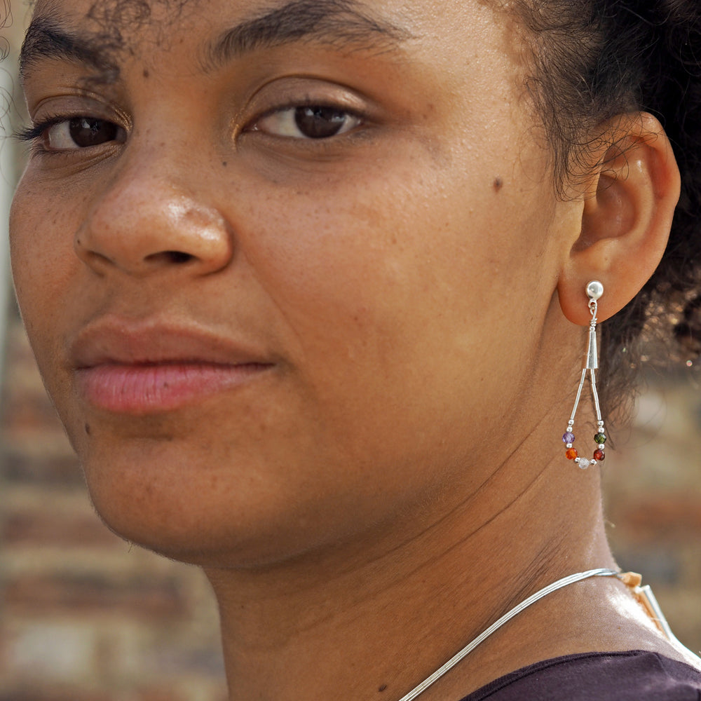 Adeline Andalusite CZ Earrings