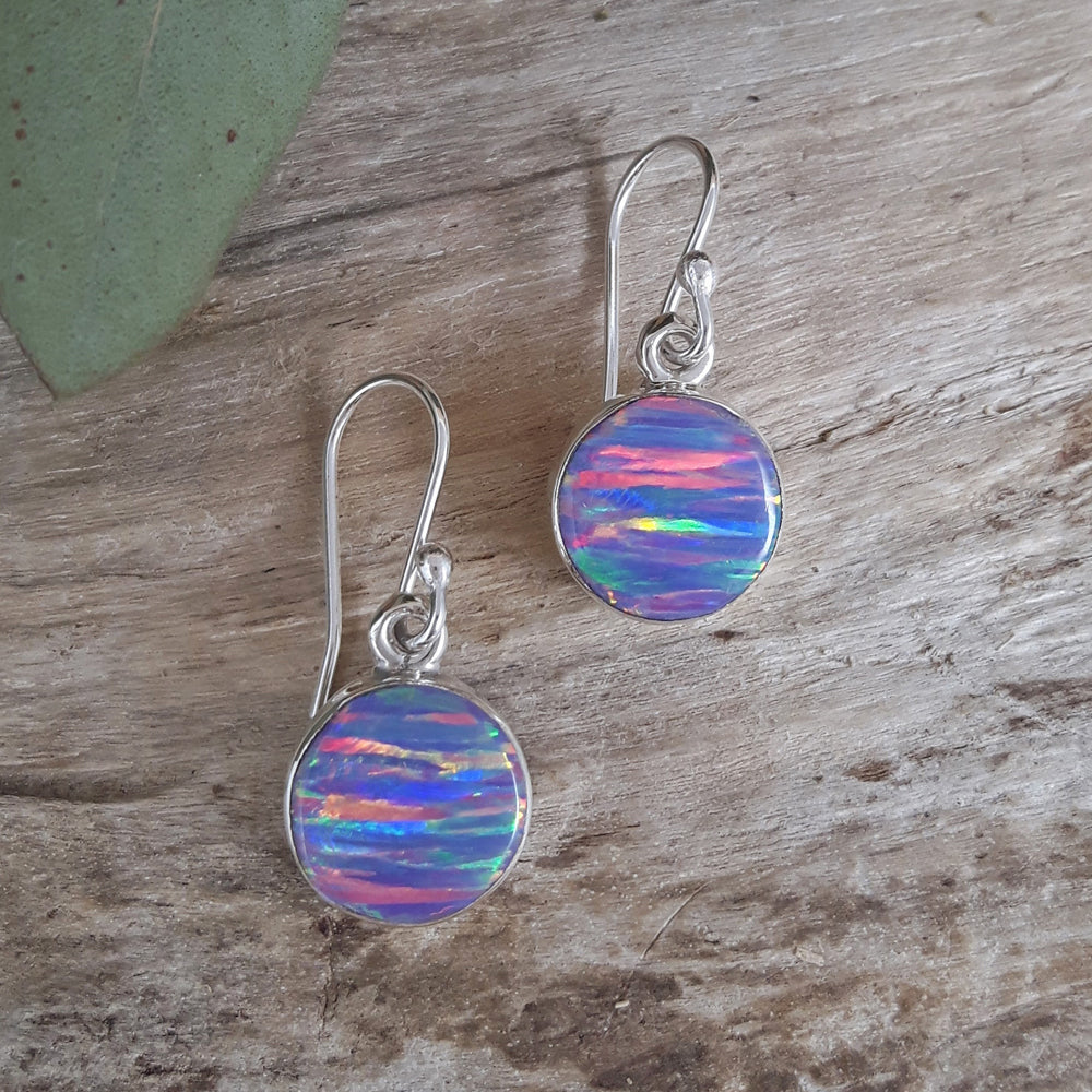 Flinder Lavender Dot Drop Earrings