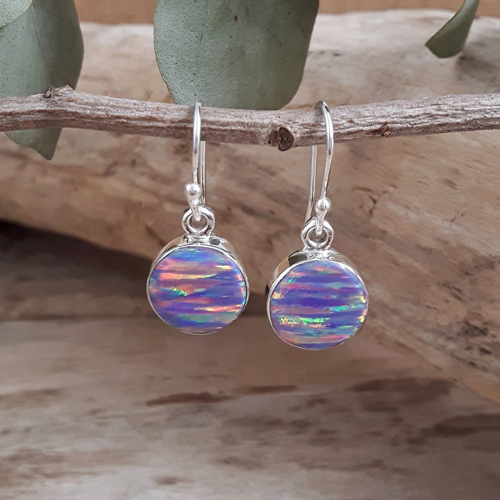 Flinder Lavender Dot Drop Earrings