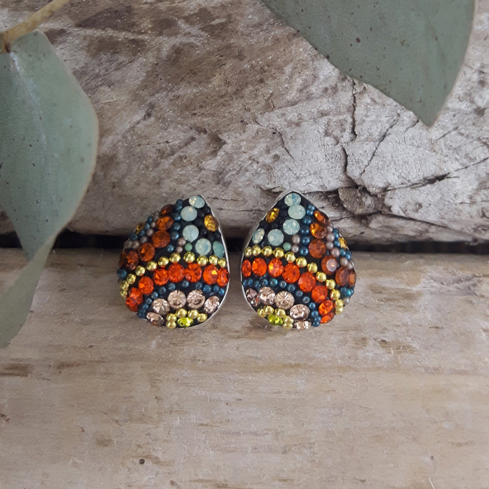 Allegra California Dream Teardrop Stud Earrings