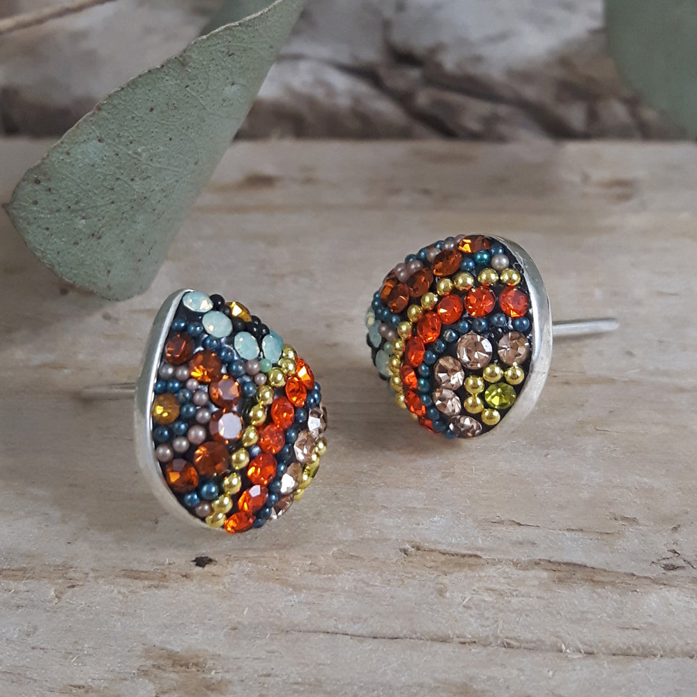 Allegra California Dream Teardrop Stud Earrings
