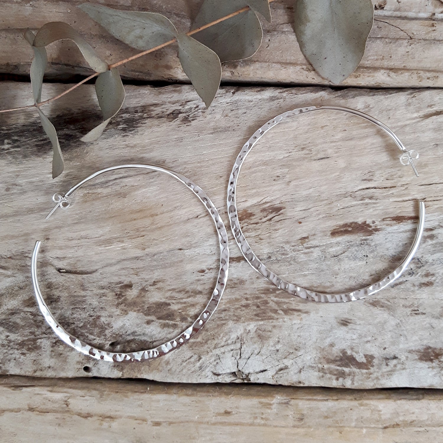 Toro 6cm Hoop Pol/Ham Earrings