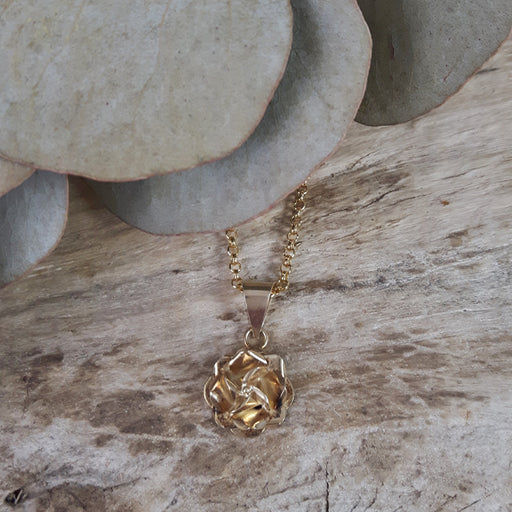 Touch Of Gold Rose Mini Pendant