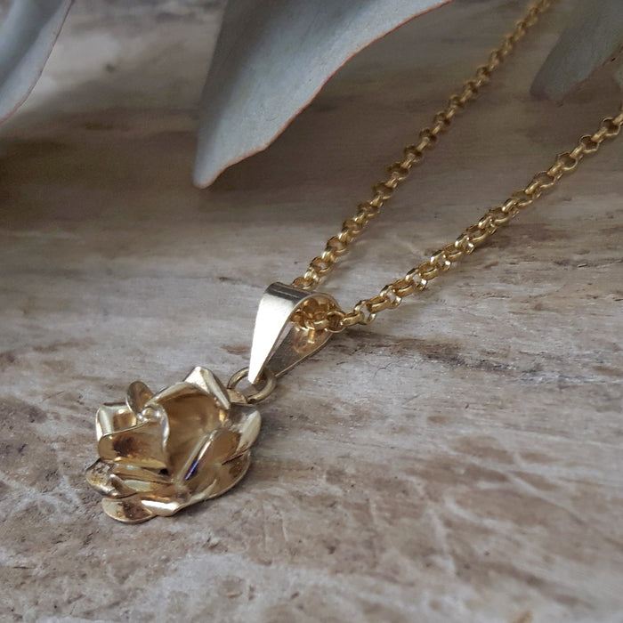 Touch Of Gold Rose Mini Pendant