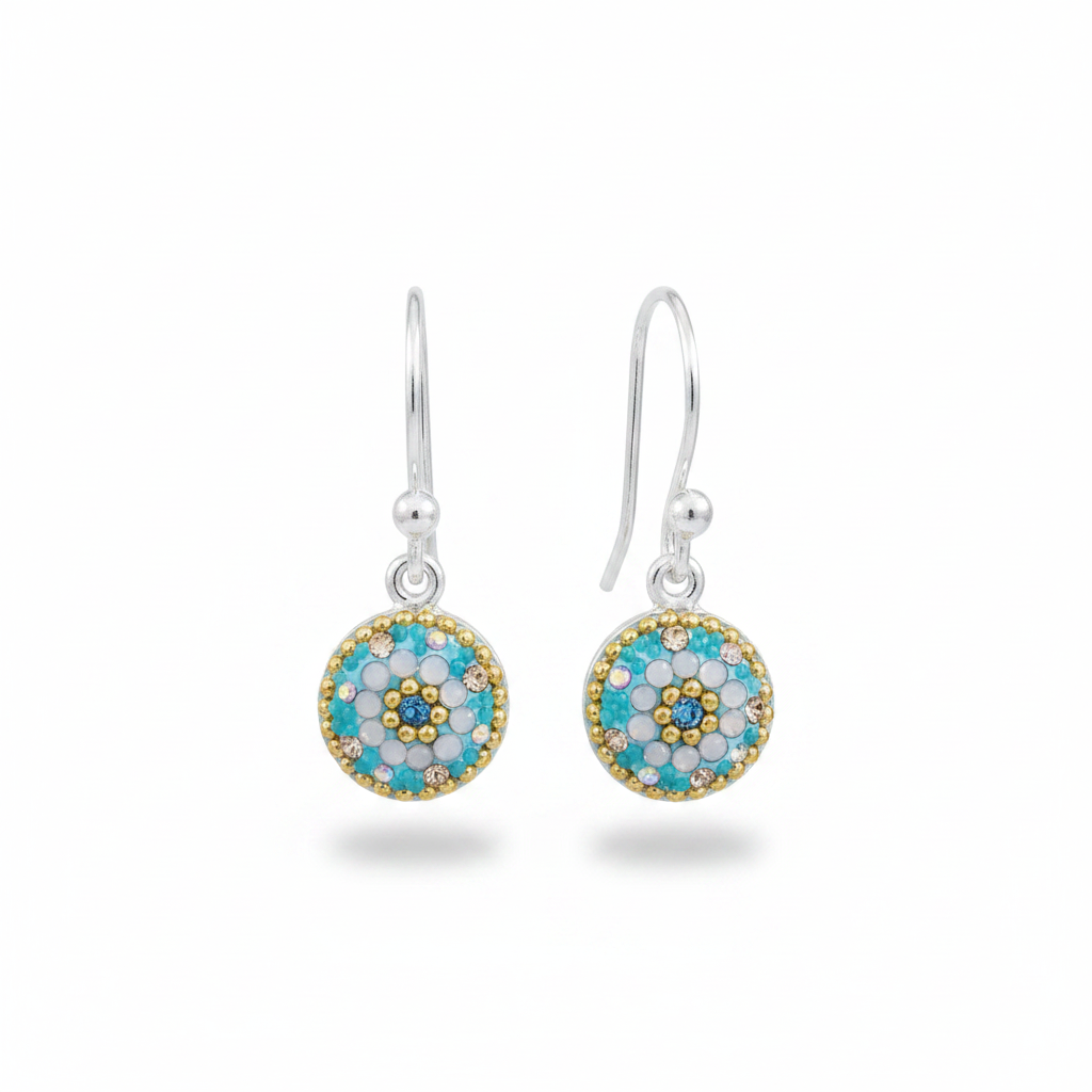 Turquoise Daisy Drop Earrings