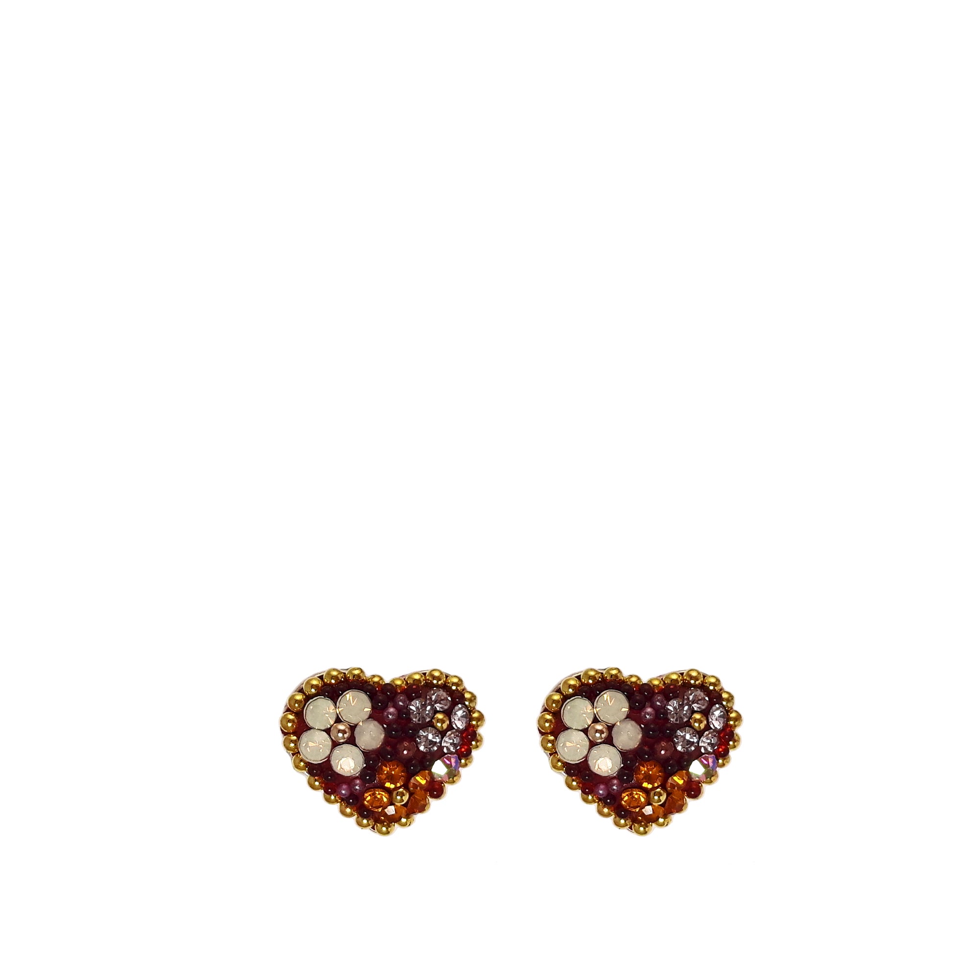 Allegra Heart Berry Daisy Studs