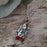 Catrina Skull Silver & Red Pendant