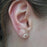 Foresta Tiny Moon Silver Stud Earrings