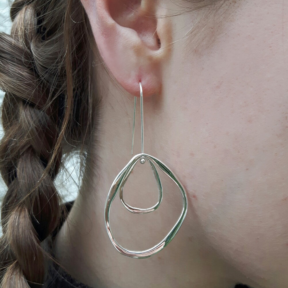 Toro Polished Double Drop Earrings