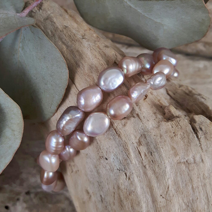 Ella Pink Pearl Bracelet