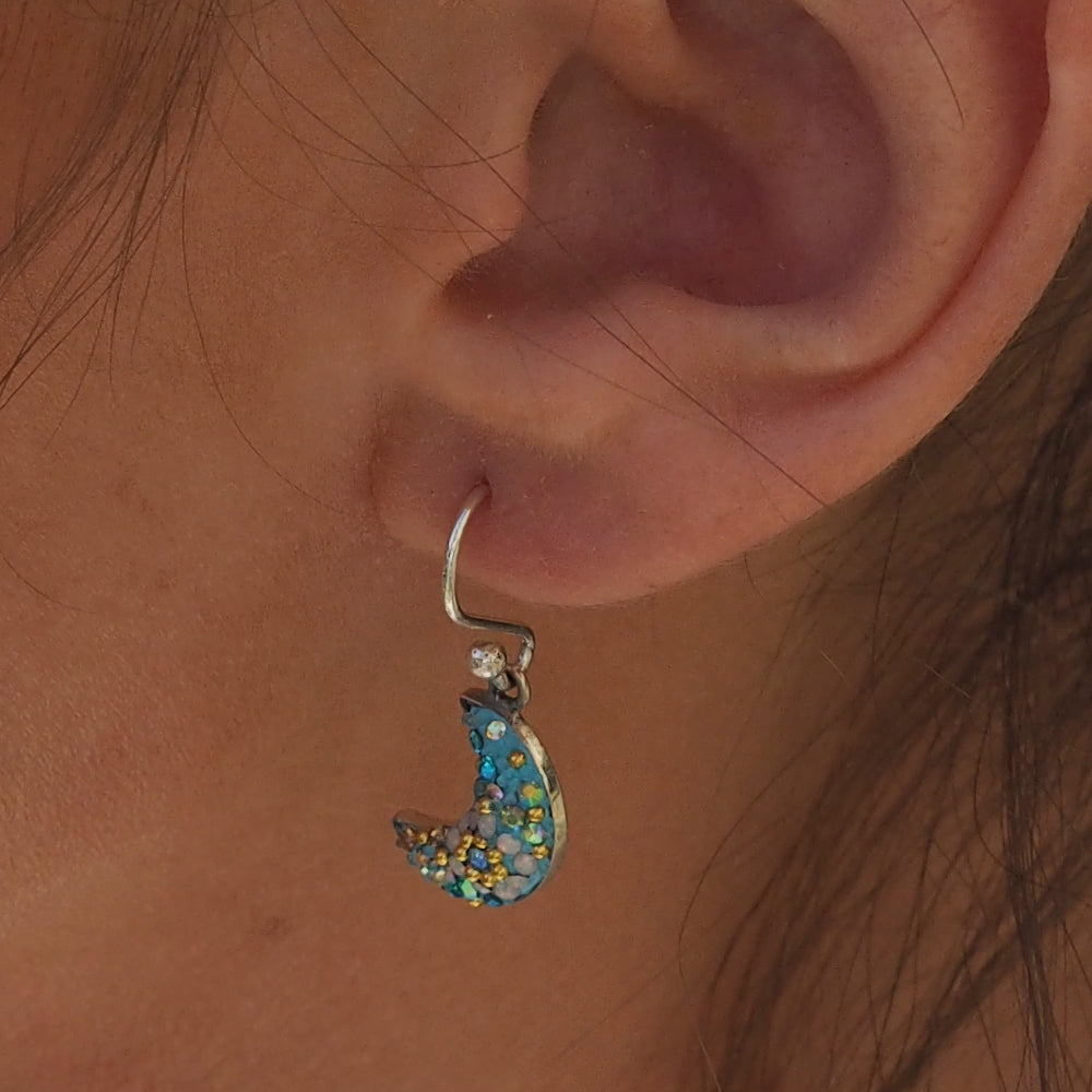 Allegra Moon Daisy Dream TQ Mini Drop Earrings