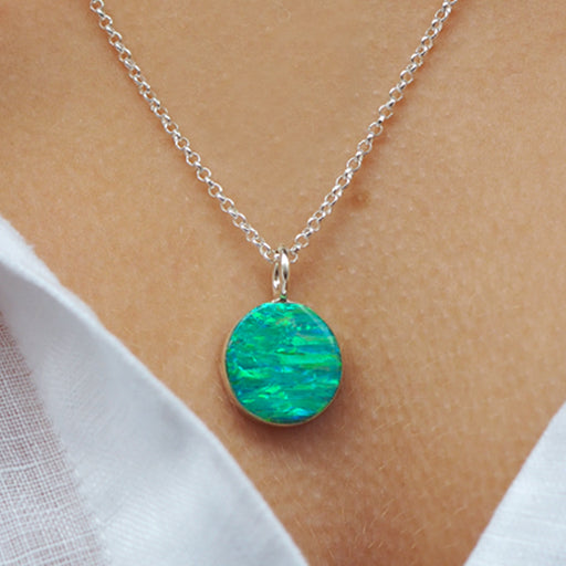 Flinder Green Dotty Small Pendant