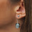 Flores Forget-Me-Not Round Drop Earring