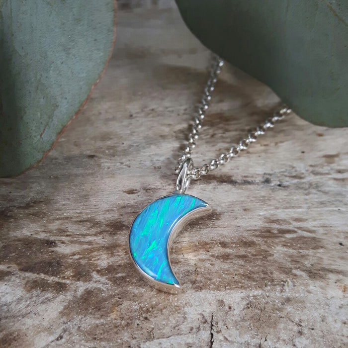 Flinder Turquoise Moon Pendant