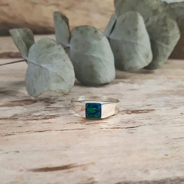 Flinder Signet Square Emerald Ring