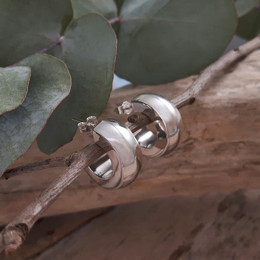 Latin Polished Hoop Earrings