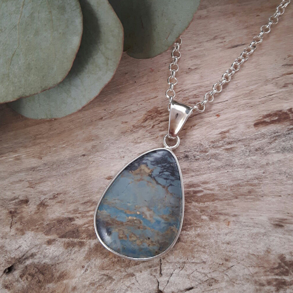 Monet Mexican Lapis Med Teardrop Pendant A