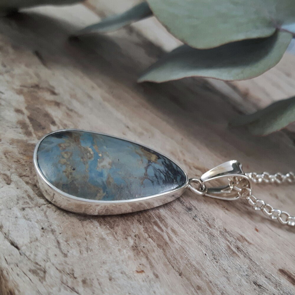 Monet Mexican Lapis Med Teardrop Pendant A