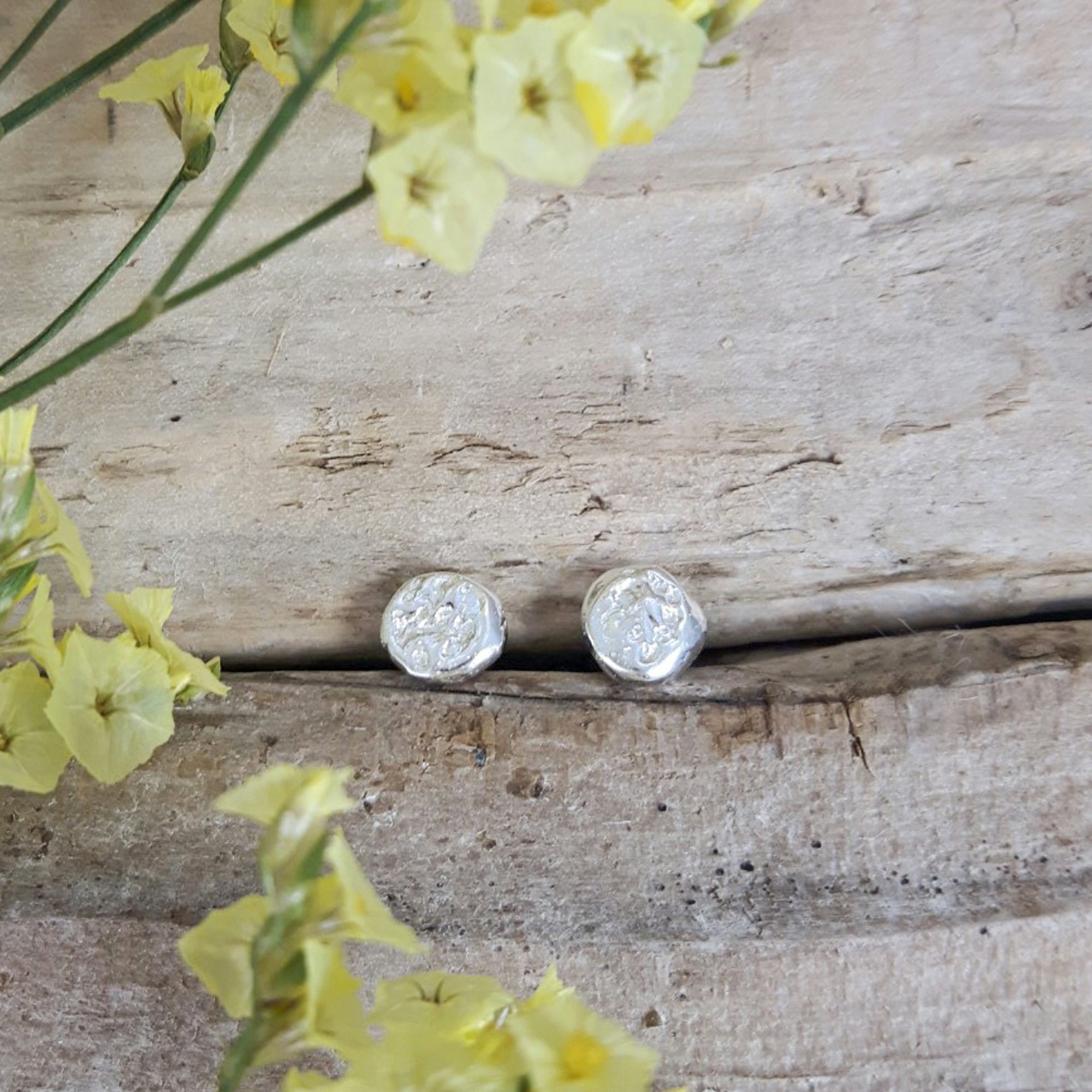 Foresta Tiny Ball Silver Stud Earrings