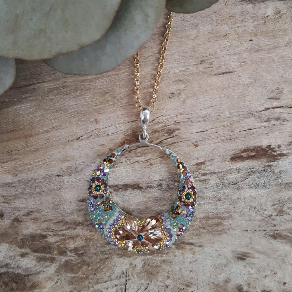Allegra Hoop Antique Drop Pendant