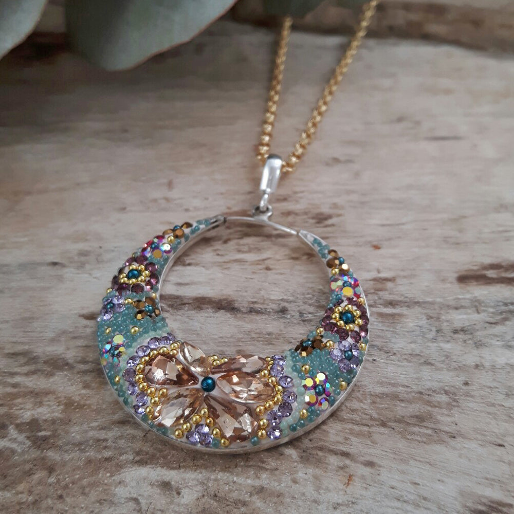 Allegra Hoop Antique Drop Pendant