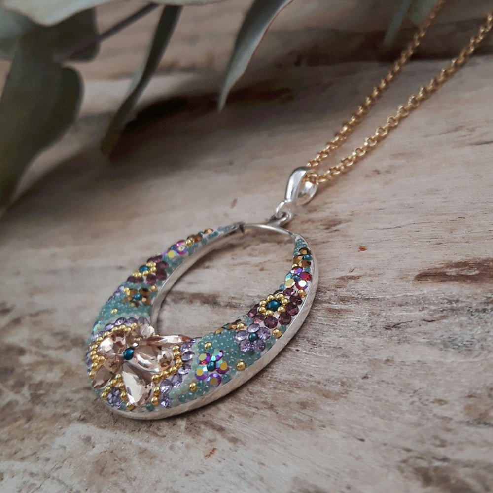 Allegra Hoop Antique Drop Pendant