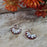 Allegra Crescent Berry White Earrings