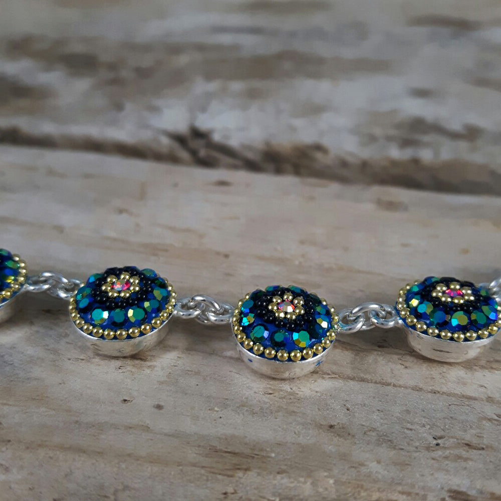 Allegra Iridescent Rd Daisy Necklace