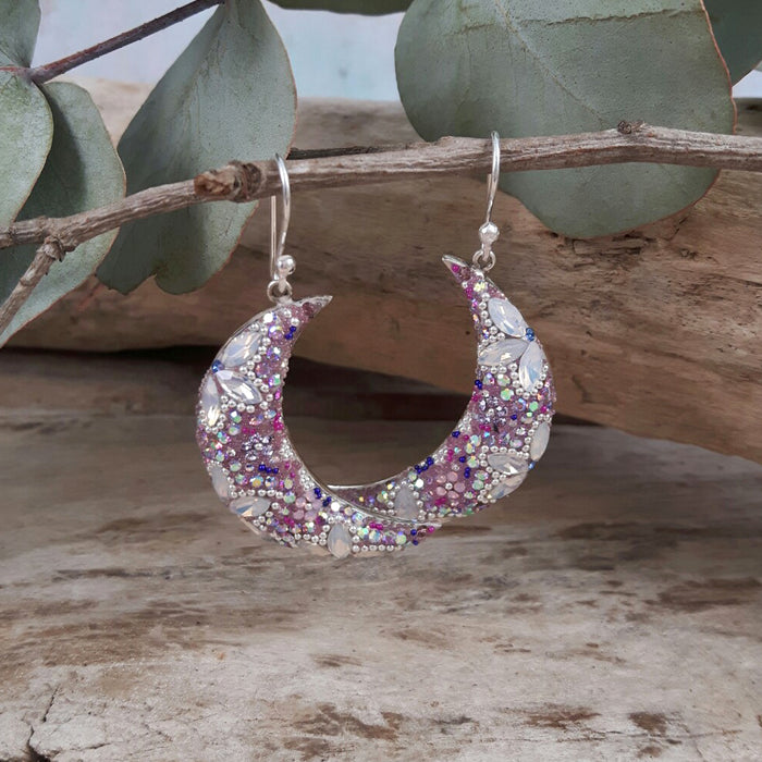 Allegra Moon Lilac Dream Large Drop Earrings