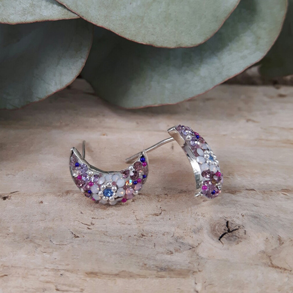 Allegra Moon Lilac Dream Mini Stud Earrings