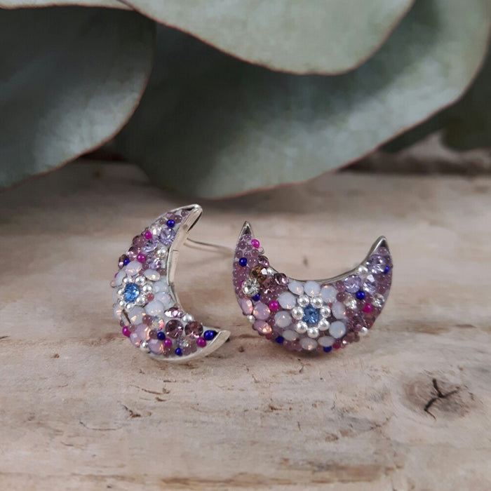 Allegra Moon Lilac Dream Mini Stud Earrings