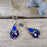 Allegra Purple Shimmer Double Drop Earrings
