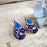 Allegra Purple Shimmer Drop Earrings