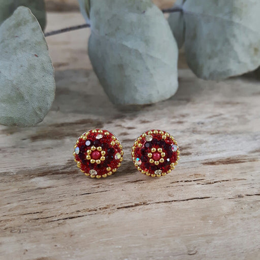 Allegra Red Daisy Stud Earring