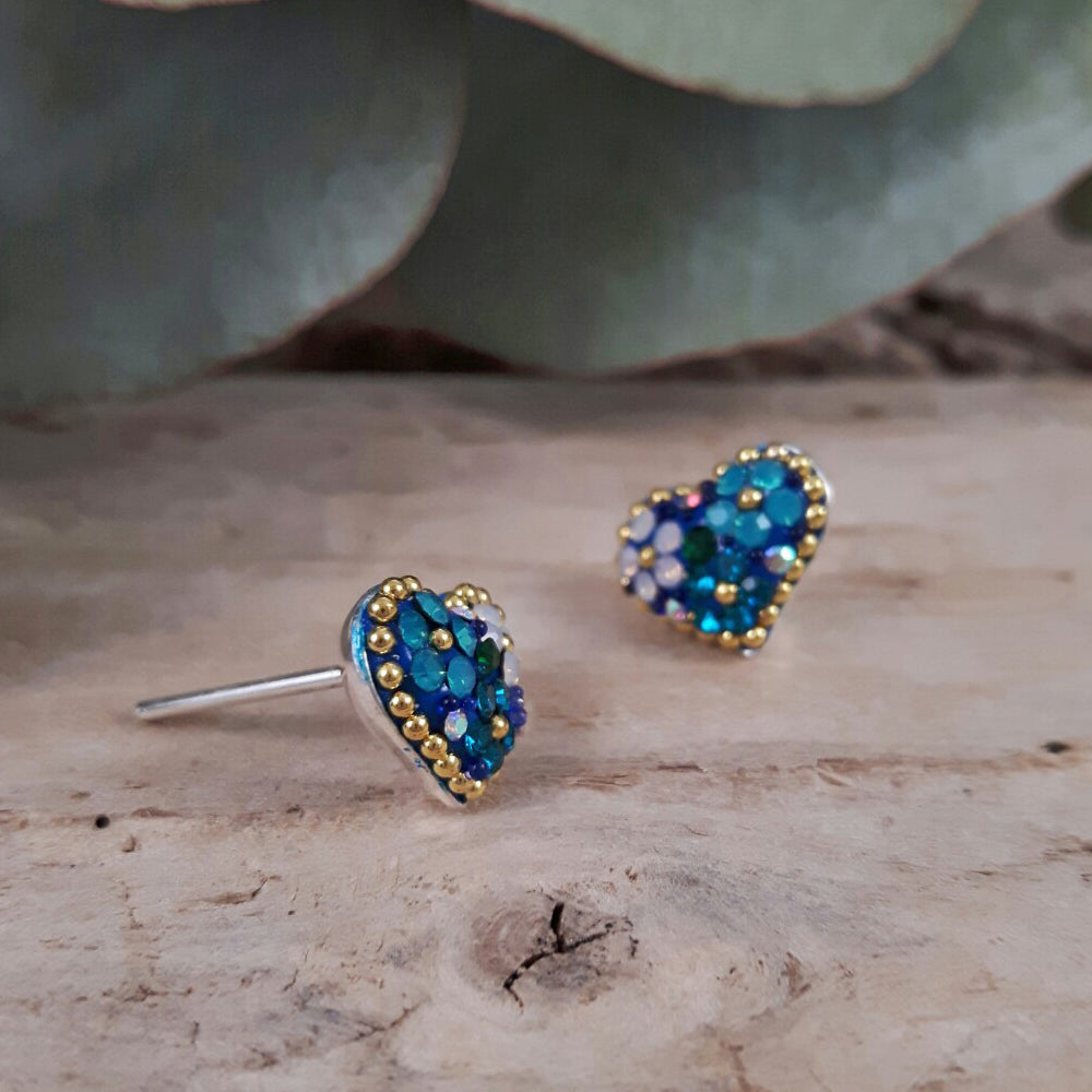 Allegra Heart Sapphire Dream Studs