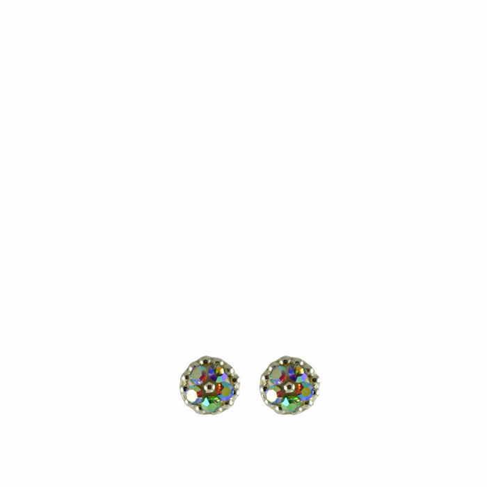 Allegra Tiny White Stud Earrings