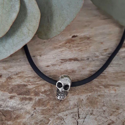 Classic Skull Polished Silver Necklace
