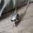 Classic Skull Polished Silver Pendant