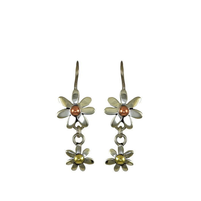 Flora Daisy Chain Double Drop Earrings