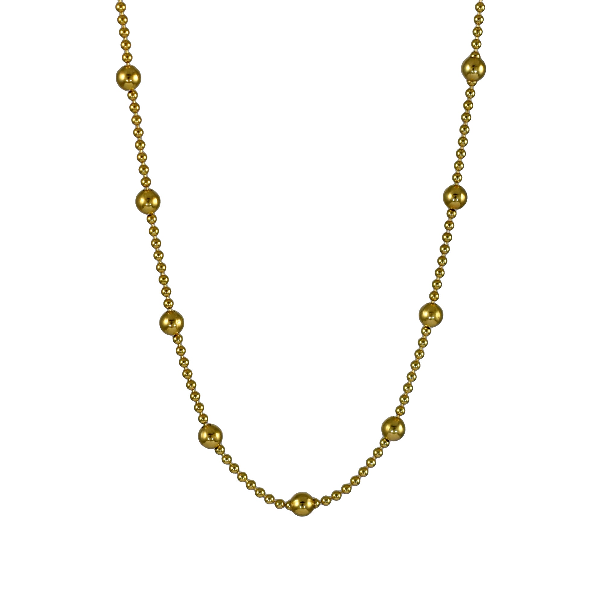 Dotty Gold Plated Chain Necklace 40-45cm