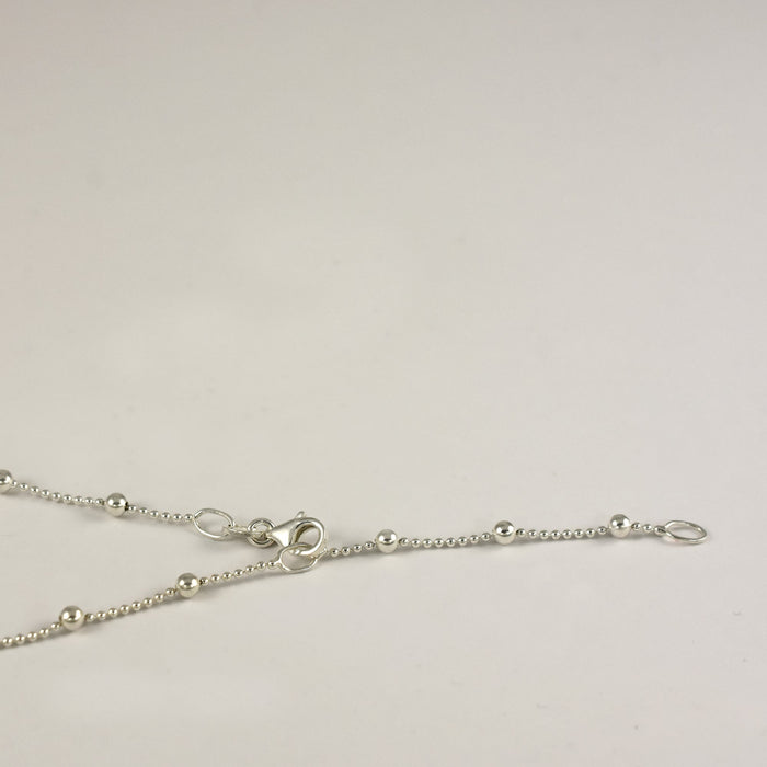 Dotty Sterling Silver Chain Necklace 50-55cm