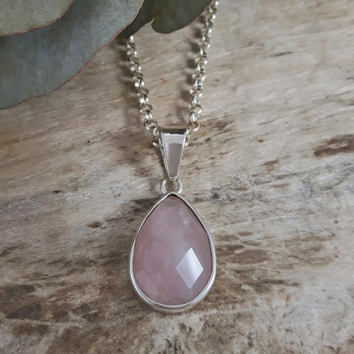 Elegancia Rose Quartz Drop Pendant