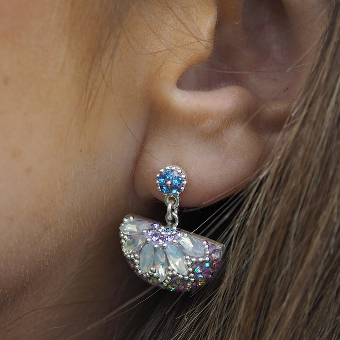 Allegra Crescent Lilac Dream Stud Earrings
