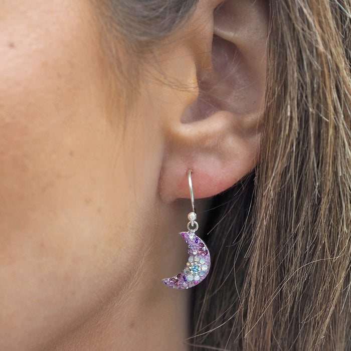 Allegra Moon Lilac Dream Mini Drop Earrings