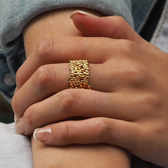 Bubble Gold Ring — Palenque Jewellery