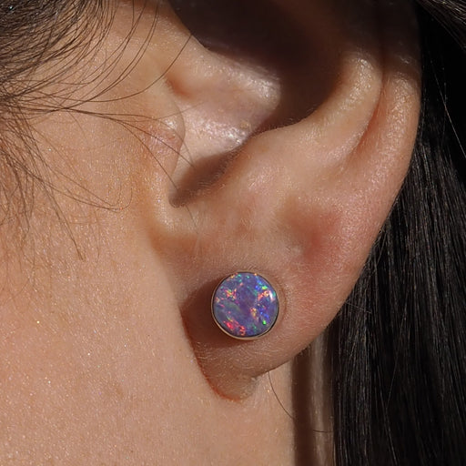 Flinder Lavender Dotty Stud Earrings