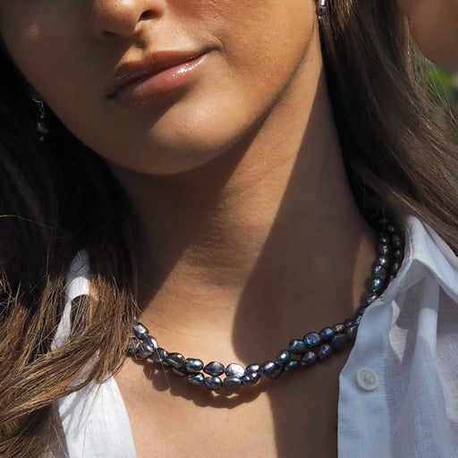 Ella Iridescent Pearl Necklace