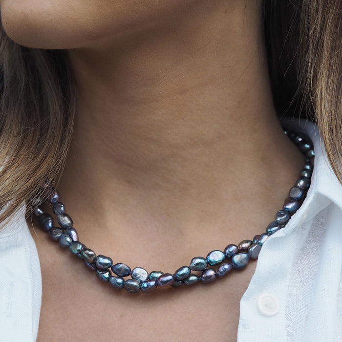 Ella Iridescent Pearl Necklace