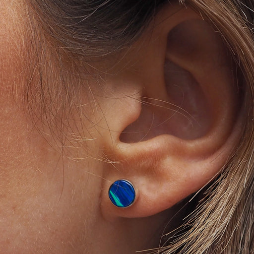 Flinder Blue Dotty Stud Earrings