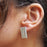 Flinder Nouveau White Stud Earrings